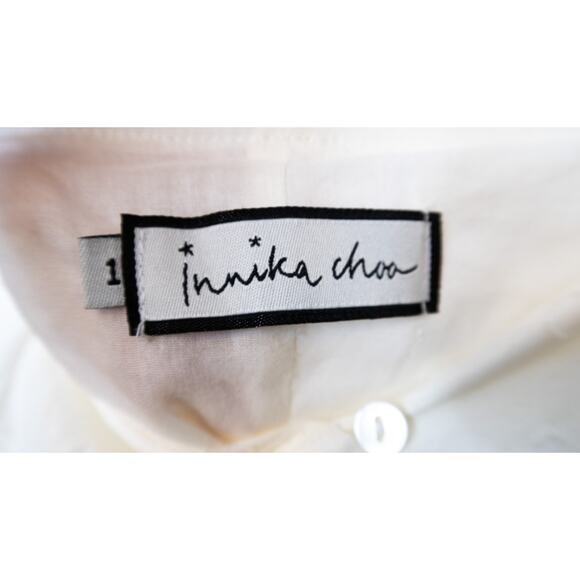 INNIKA CHOO Floral Embroidered Puff Sleeve White Dress SIZE SMALL - Picture 8 of 13